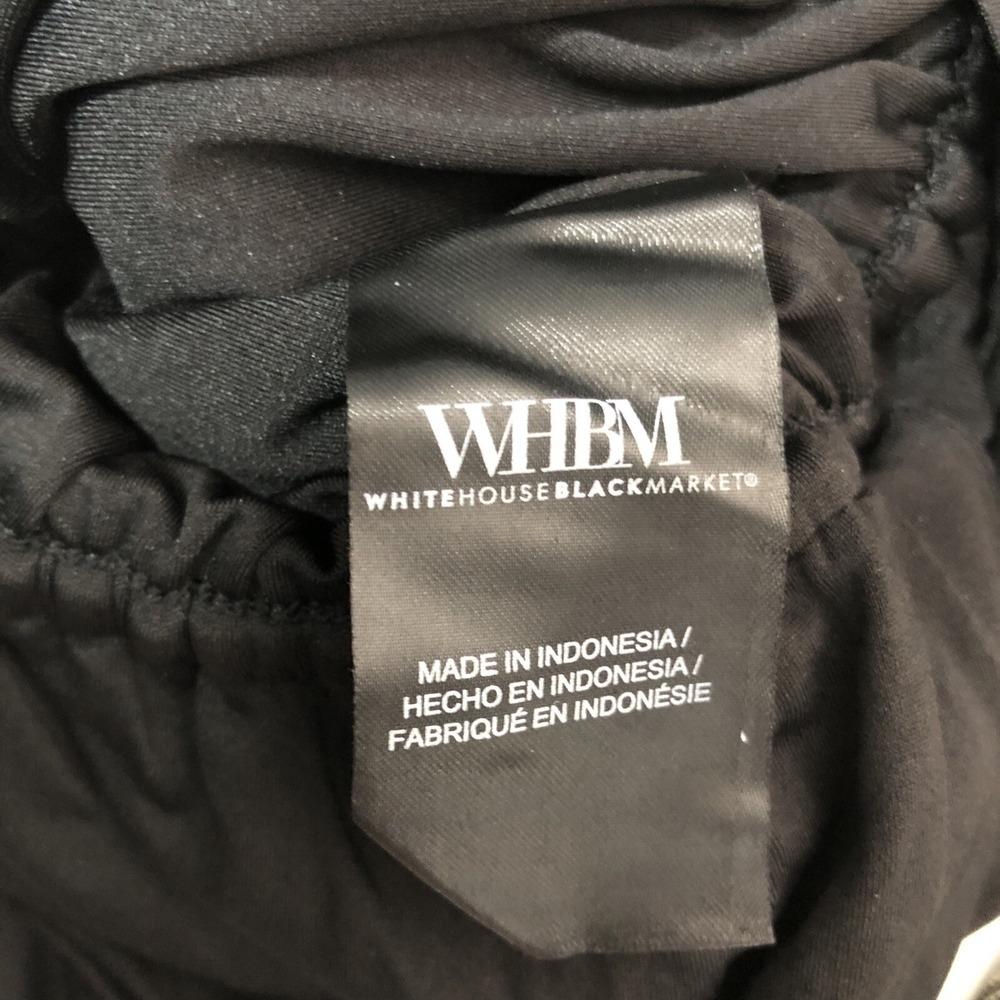 NWT WHBM Women Black/Gold/Silver Shimmer Metallic Off The Shoulder Top - Size S‎ - Picture 8 of 12